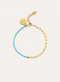 Chic Turquoise Stainless Steel Gold Bracelet