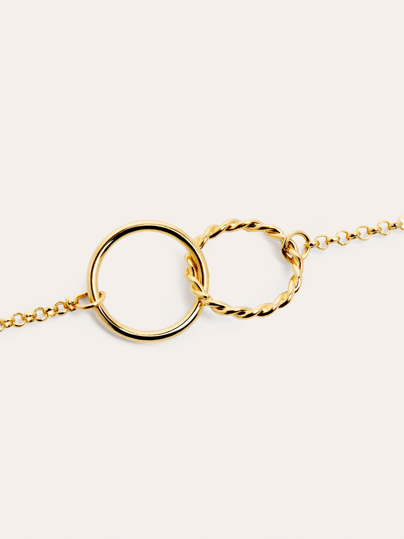 Pulsera Circles Twist Baño Oro