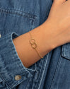 Pulsera Circles Twist Acero Baño Oro