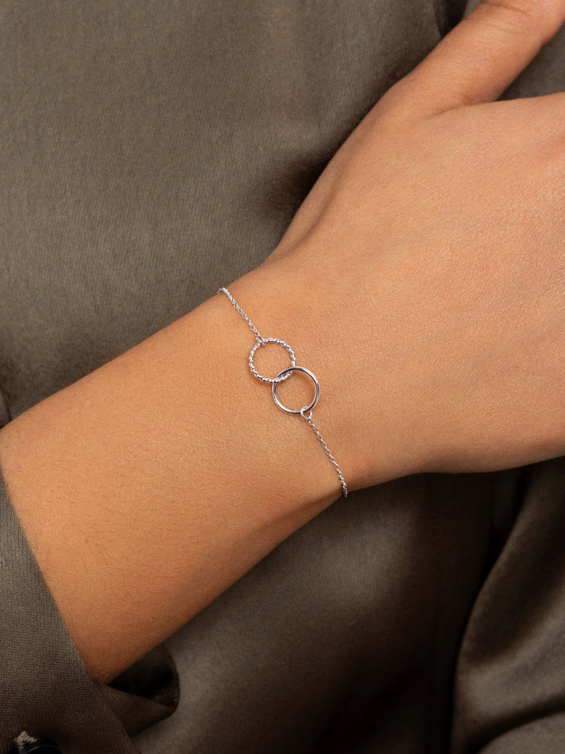 Armband Circles Twist aus Stahl