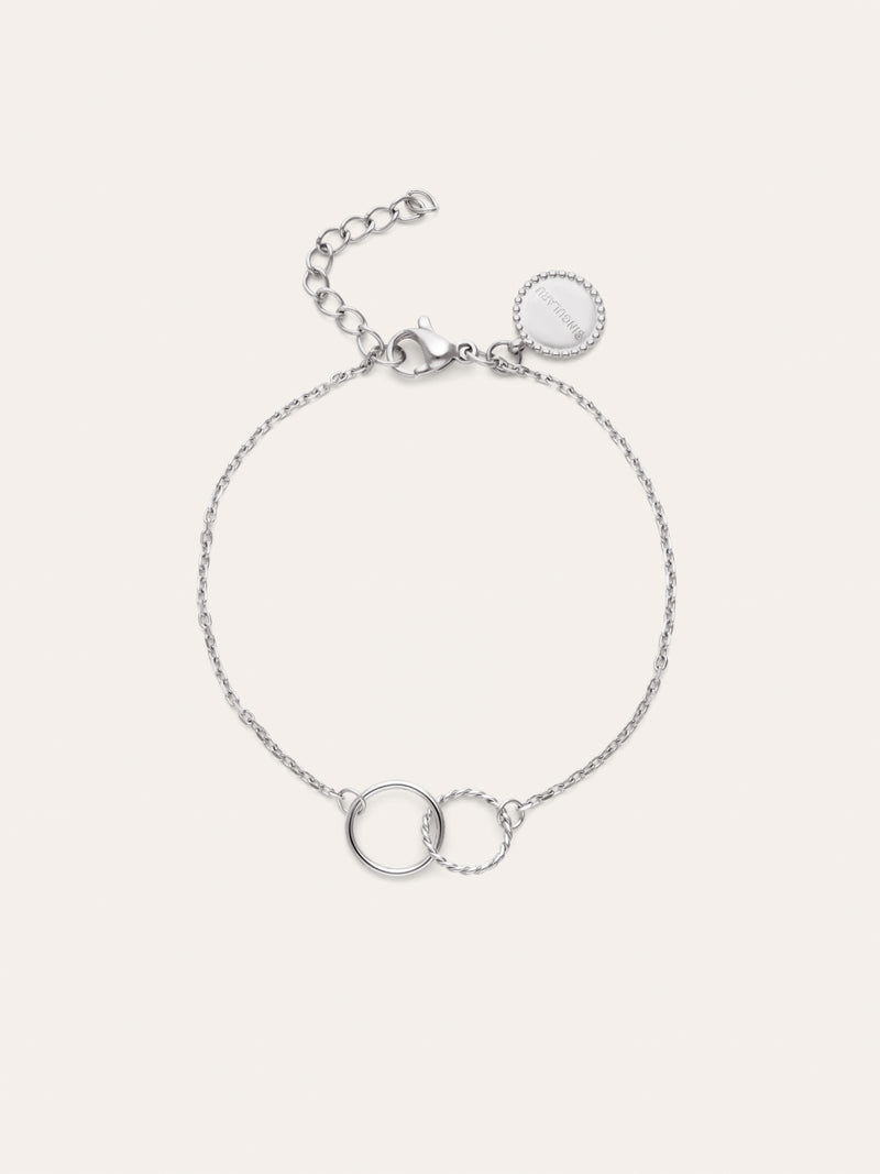 Armband Circles Twist aus Stahl