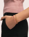 Bracelet Cléopâtre Rose Acier Plaqué Or