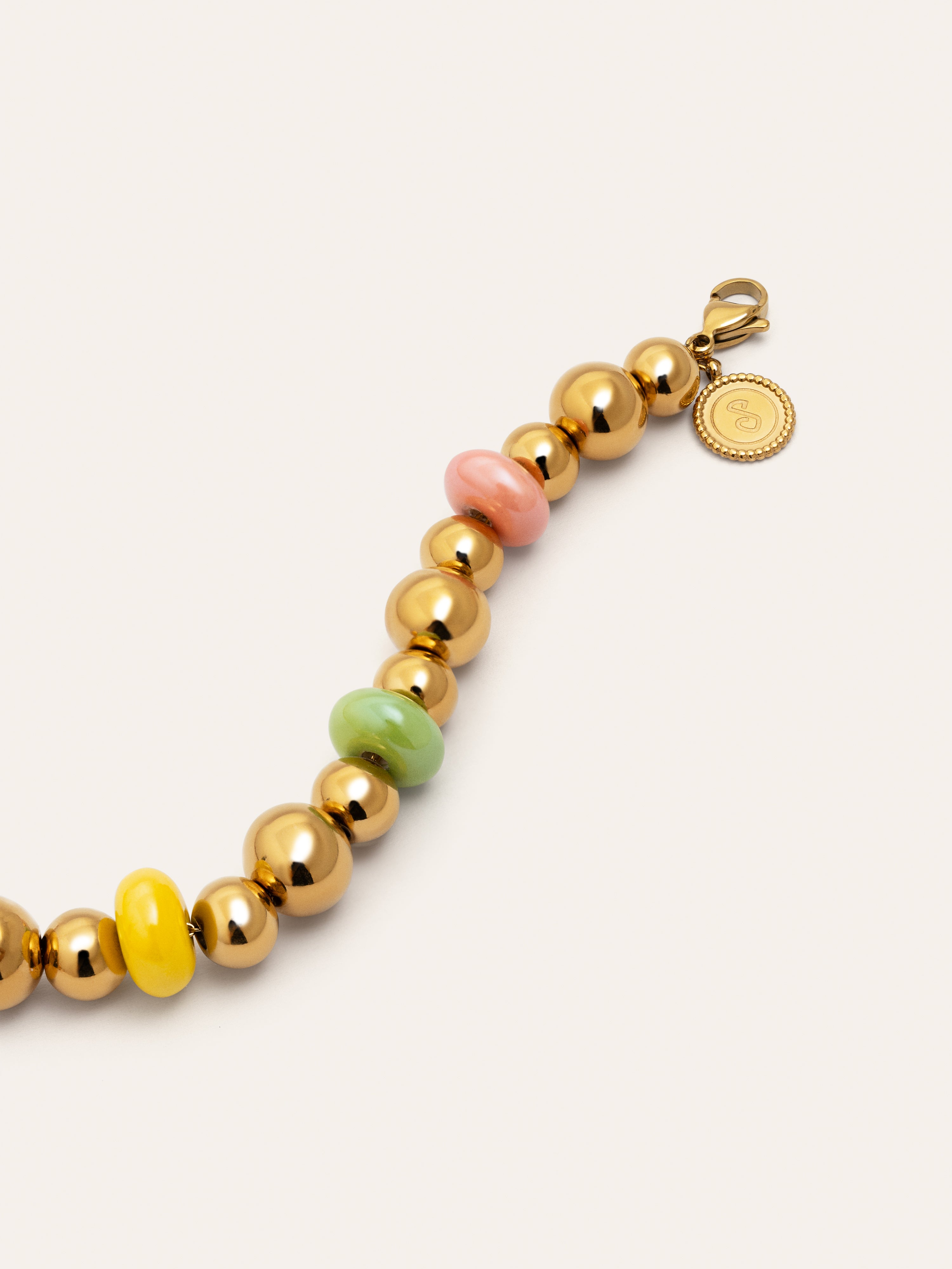 Pulsera Color Bomb Acero Baño Oro