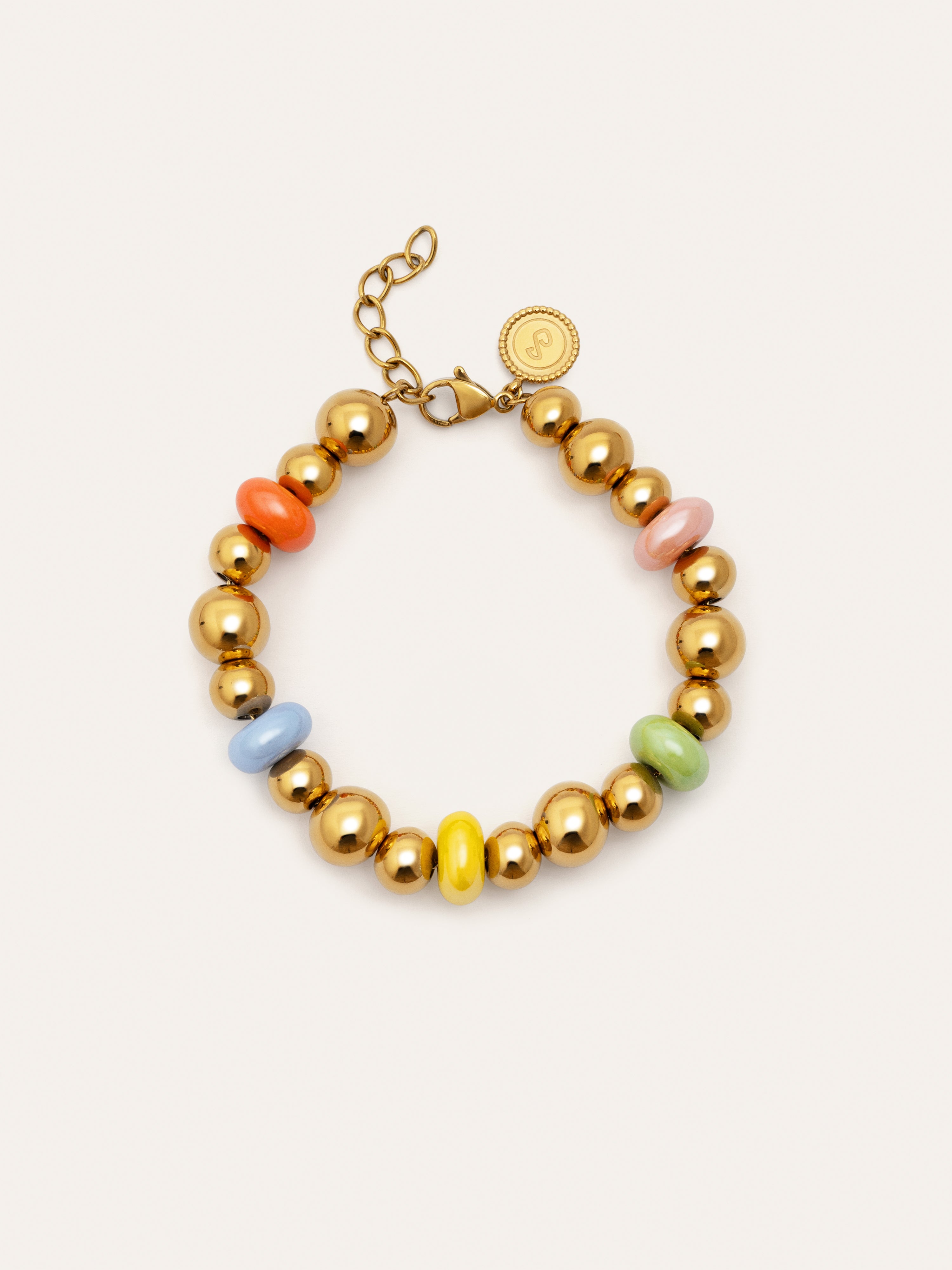 Pulsera Color Bomb Acero Baño Oro