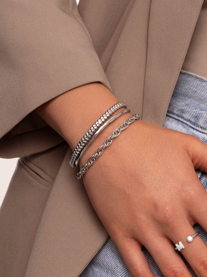 Spinning Rope Chain Armband Edelstahl
