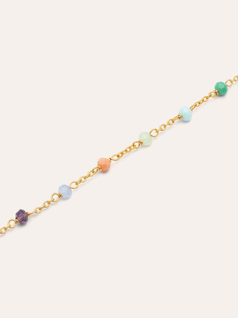 Armband Crystals Chain Colors Silber mit Goldbeschichtung