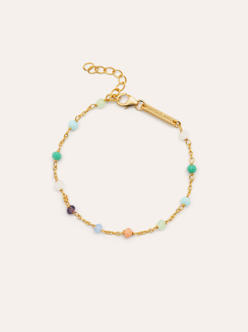 Armband Crystals Chain Colors Silber mit Goldbeschichtung