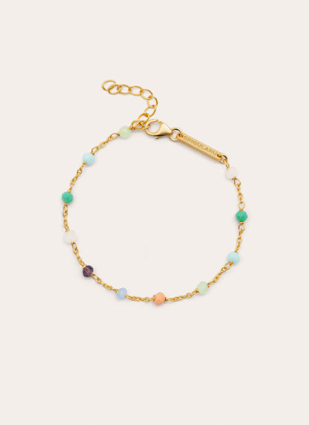 Armband Crystals Chain Colors Silber mit Goldbeschichtung
