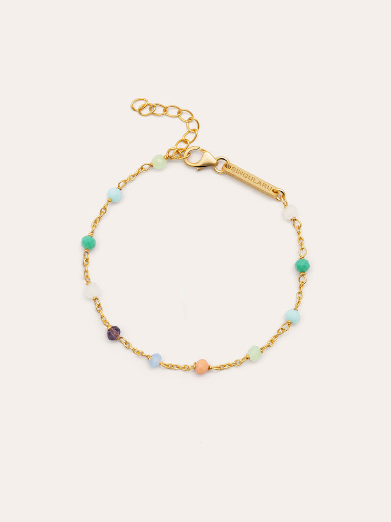 Armband Crystals Chain Colors Silber mit Goldbeschichtung