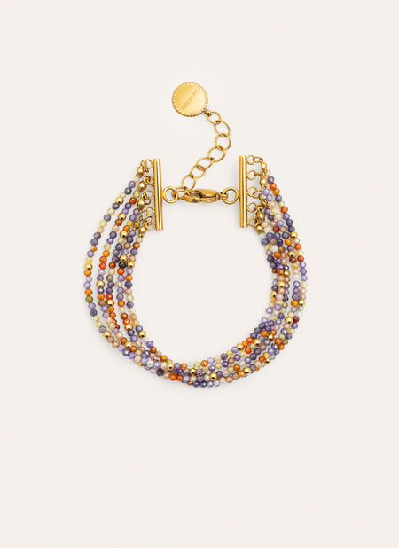 Pulsera Crystals Cleopatra Acero Baño Oro