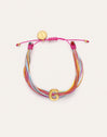 Pulsera Personalizada Color Rainbow Acero Baño Oro