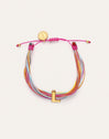 Pulsera Personalizada Color Rainbow Acero Baño Oro