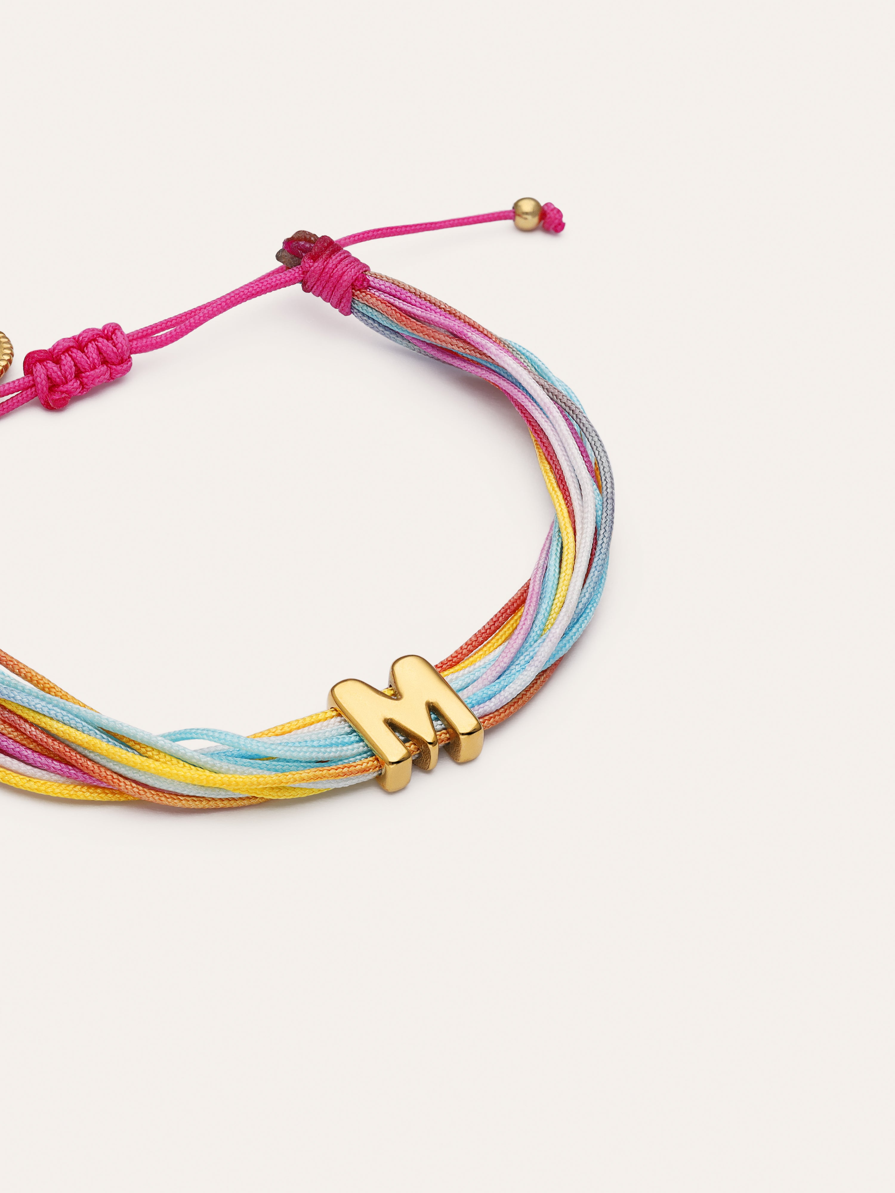 Pulsera Personalizada Color Rainbow Acero Baño Oro