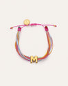 Pulsera Personalizada Color Rainbow Acero Baño Oro