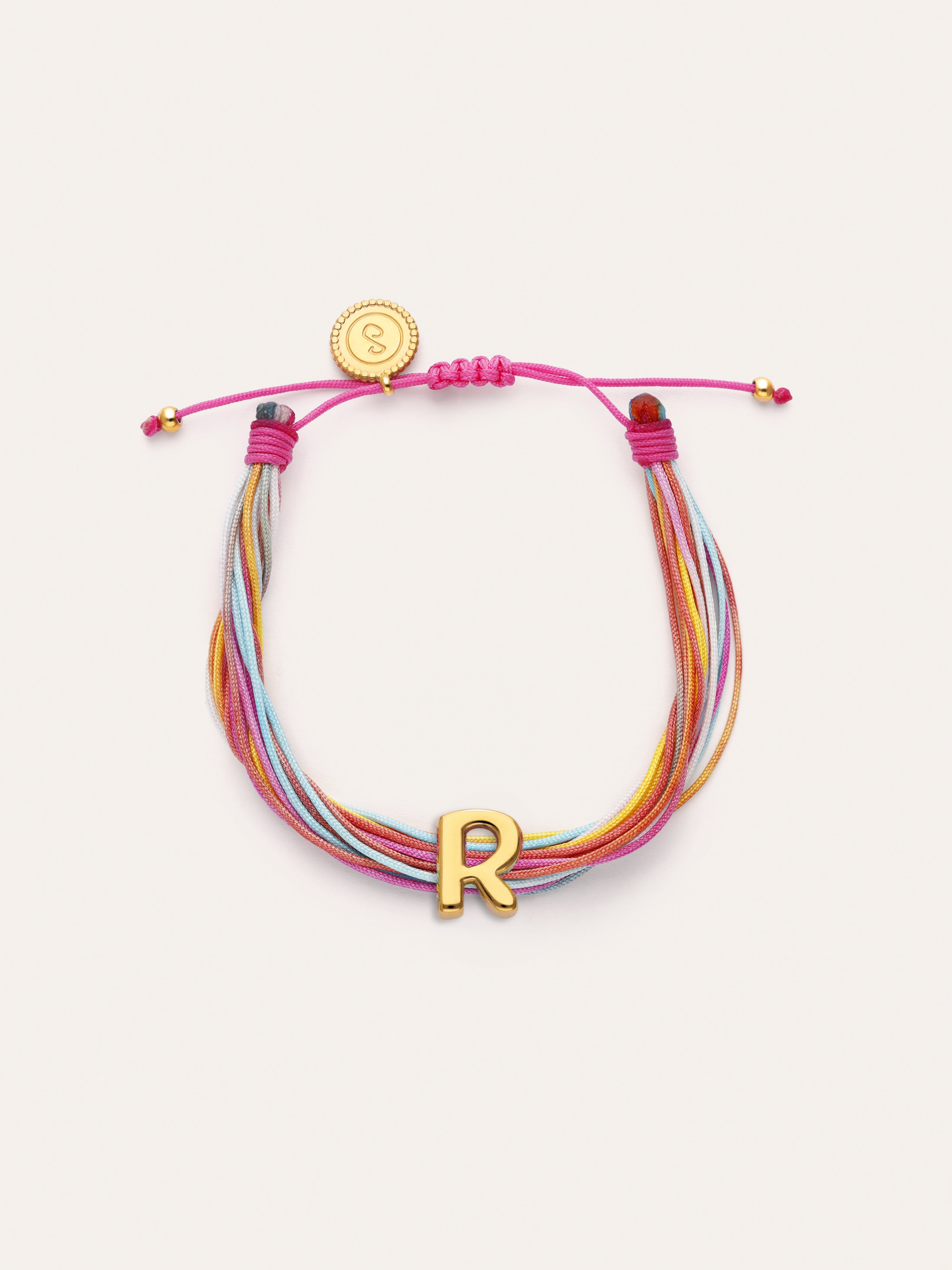 Pulsera Personalizada Color Rainbow Acero Baño Oro