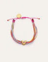 Pulsera Personalizada Color Rainbow Acero Baño Oro