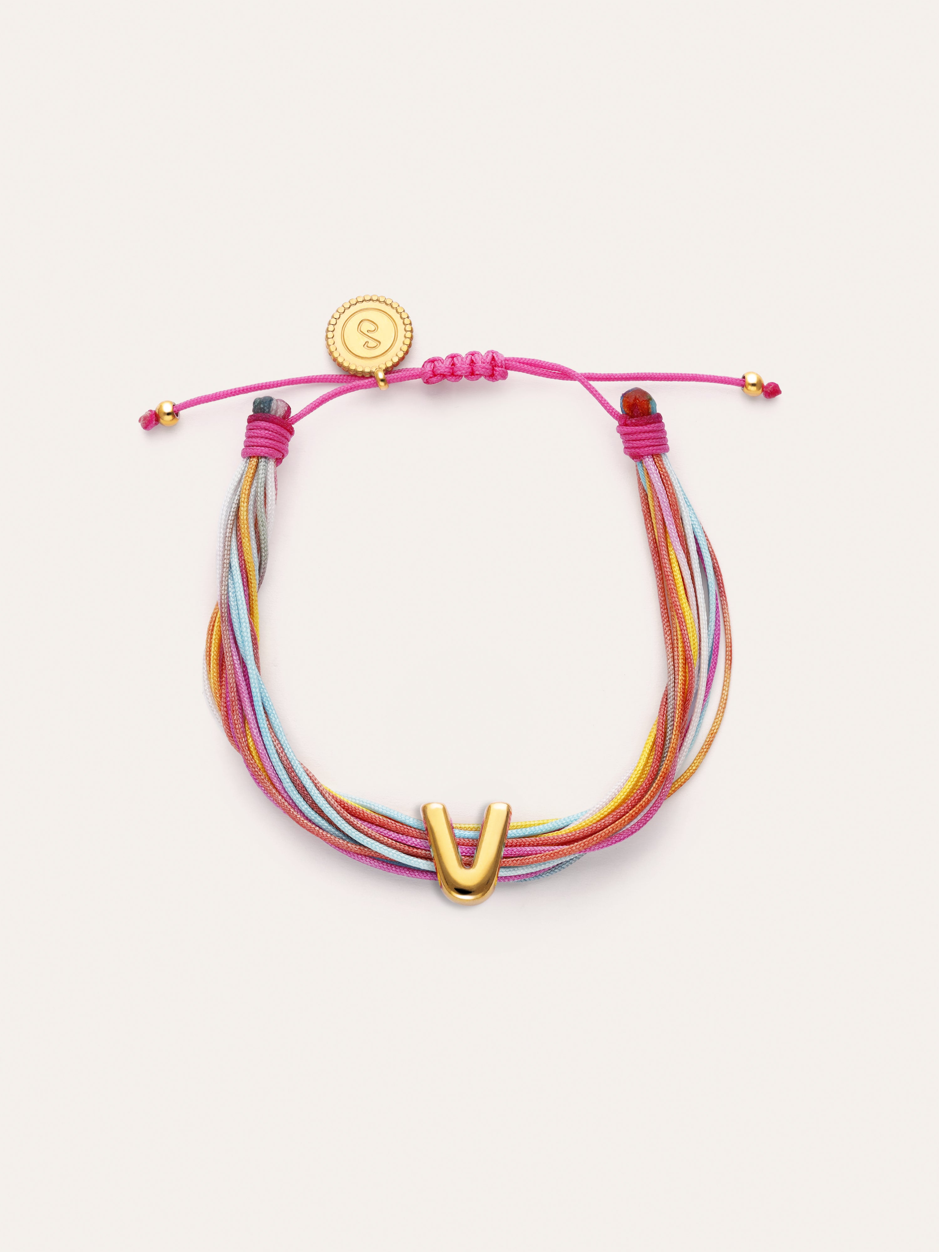 Pulsera Personalizada Color Rainbow Acero Baño Oro