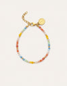 Pastell Kristall Armband Edelstahl Vergoldet