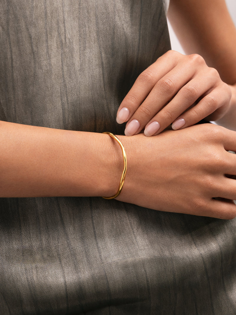 Bracciale Rigido Dane Acciaio Placcato Oro