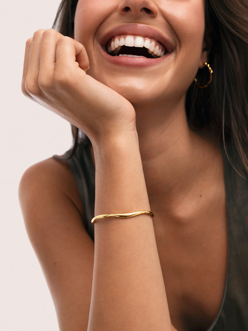 Bracciale Rigido Dane Acciaio Placcato Oro
