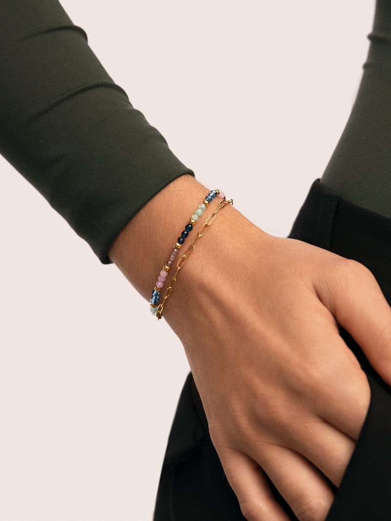 Bracelet Dye Dots Bruma Acier Plaqué Or