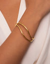 Double Aire Stainless Steel Gold Bracelet 