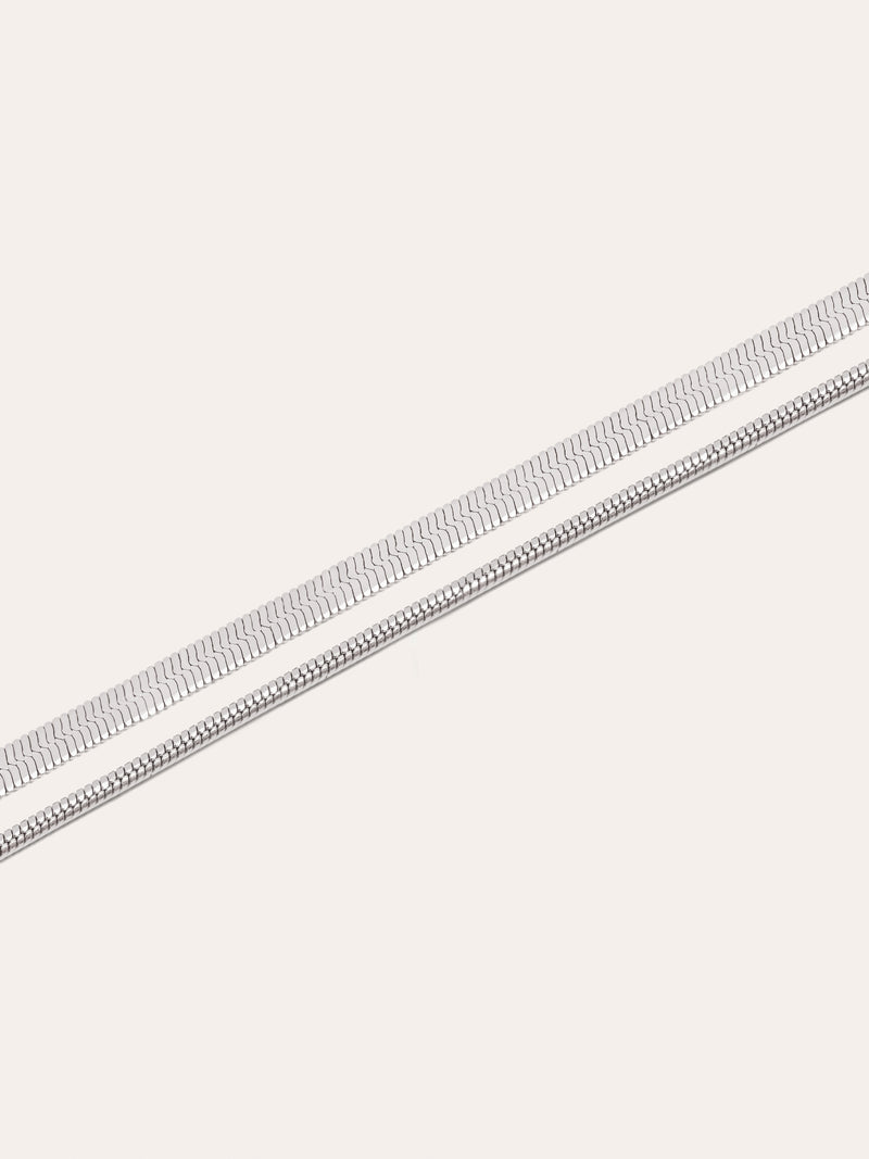 Pulsera Doble Lisse Tail Acero