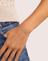 Armband Dots Turquoise Enamel Staal - puesto en modelo