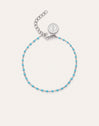 Armband Dots Turquoise Enamel Staal