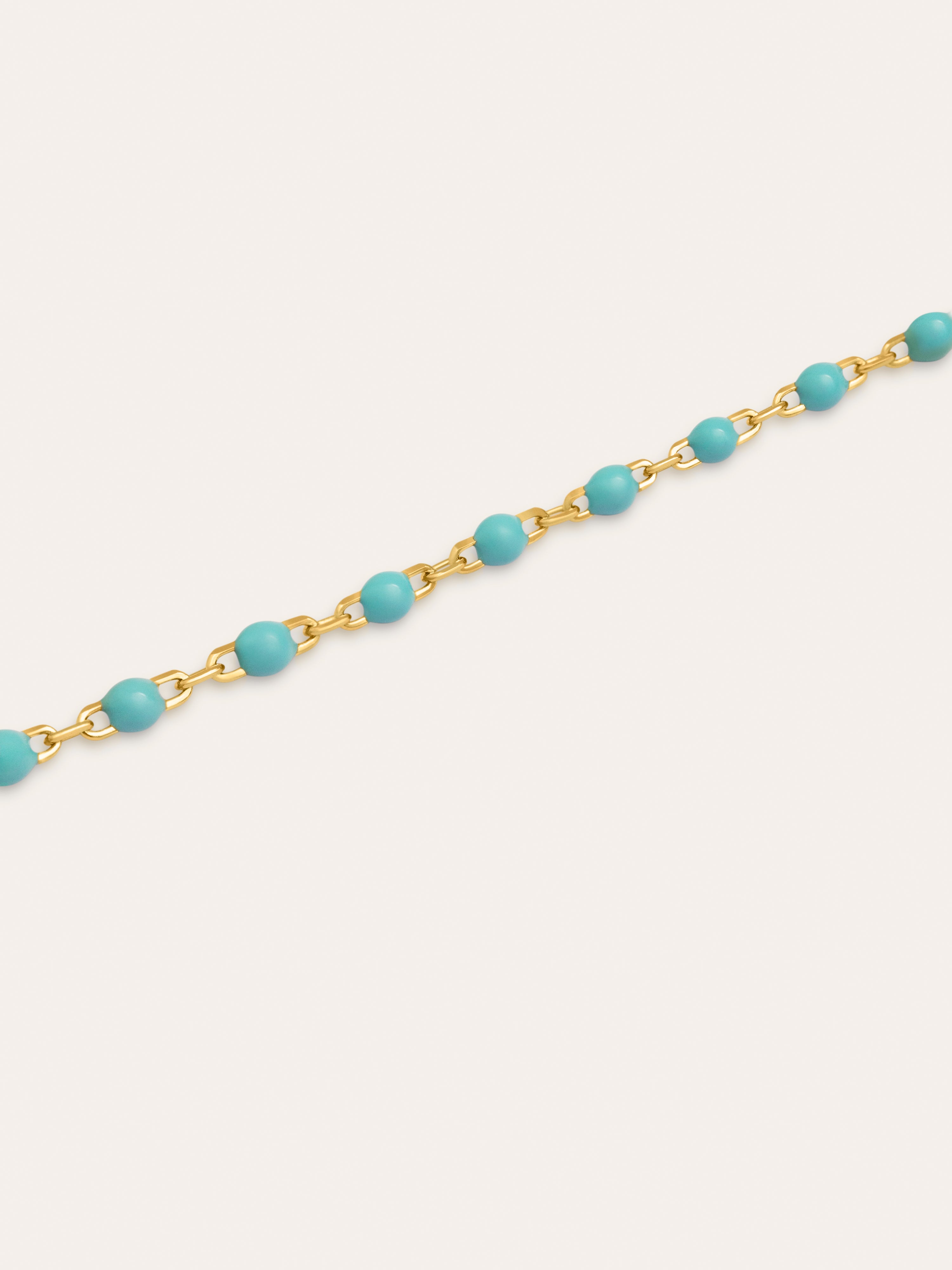 Dots Turquoise Enamel Gold Bracelet