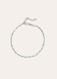 Dots Turquoise Enamel Armband Silber