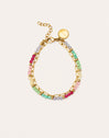 Doble Dye Dots Pastel Stainless Steel Gold Bracelet