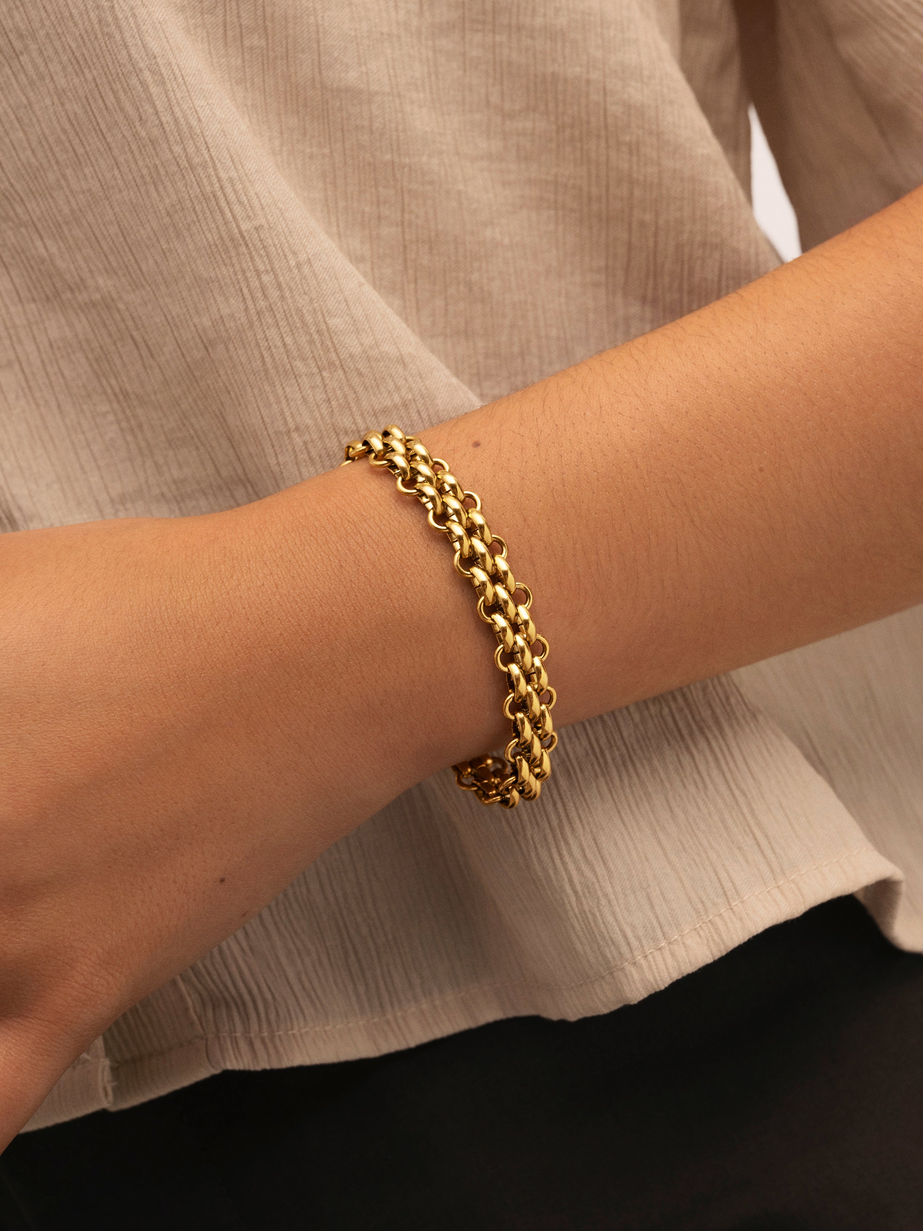 Pulsera Eloria Acero Baño Oro