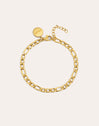 Figaro Stainless Steel Gold Bracelet