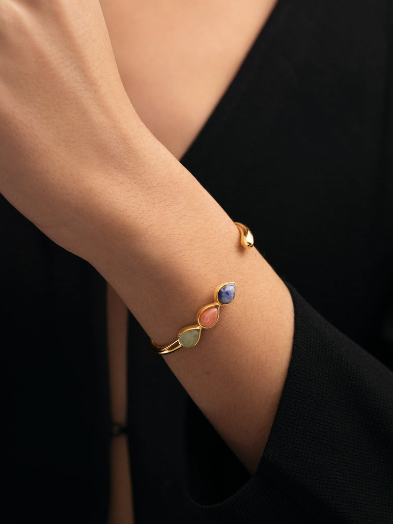 Armband Gota Stones Edelstahl mit 18kt Goldbeschichtung
