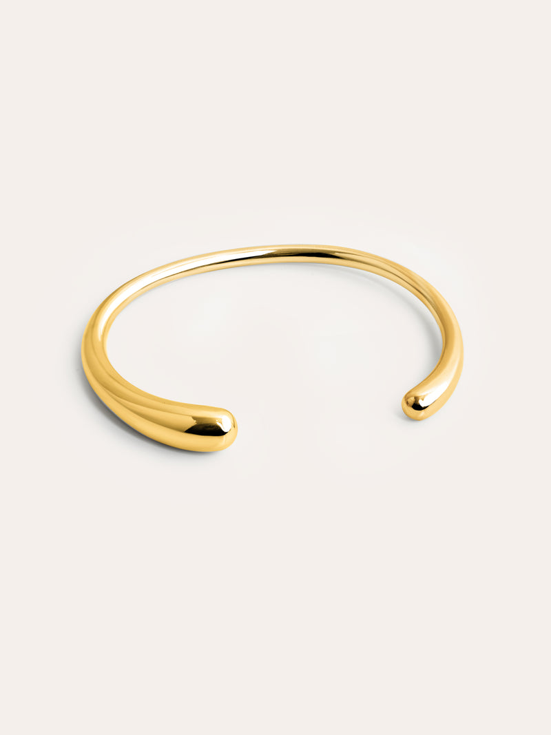 Bracelete Gota Aço Banho de Ouro