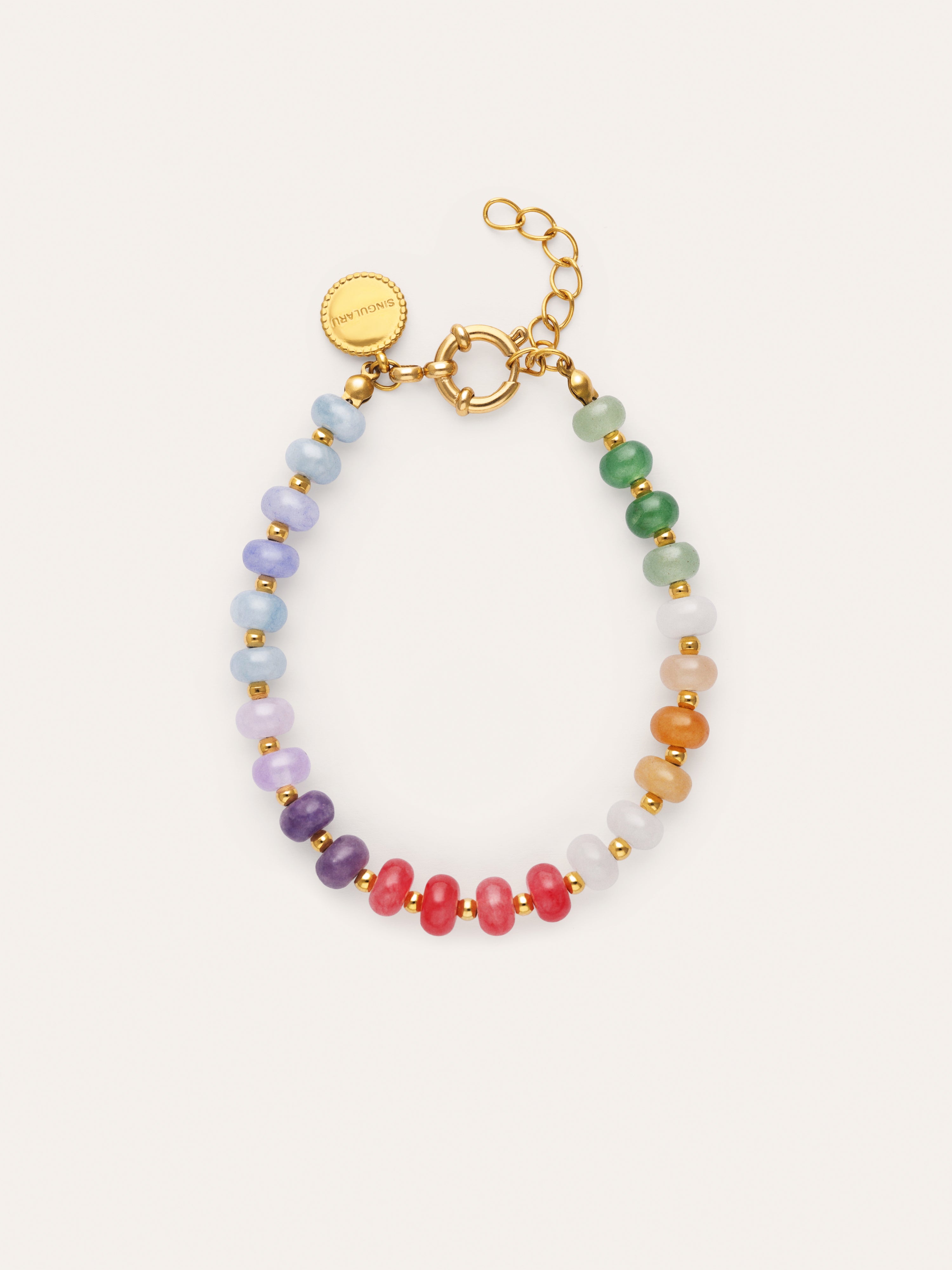 Bracelet Gummy Stones Acier Plaqué Or