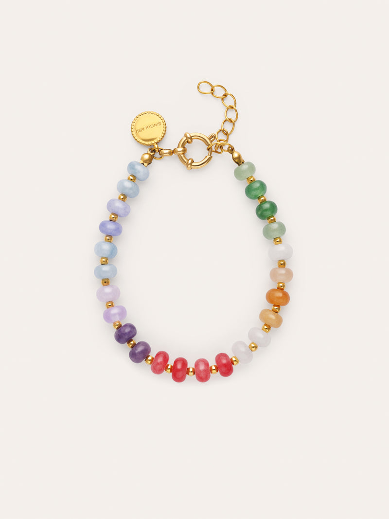Bracelet Gummy Stones Acier Plaqué Or