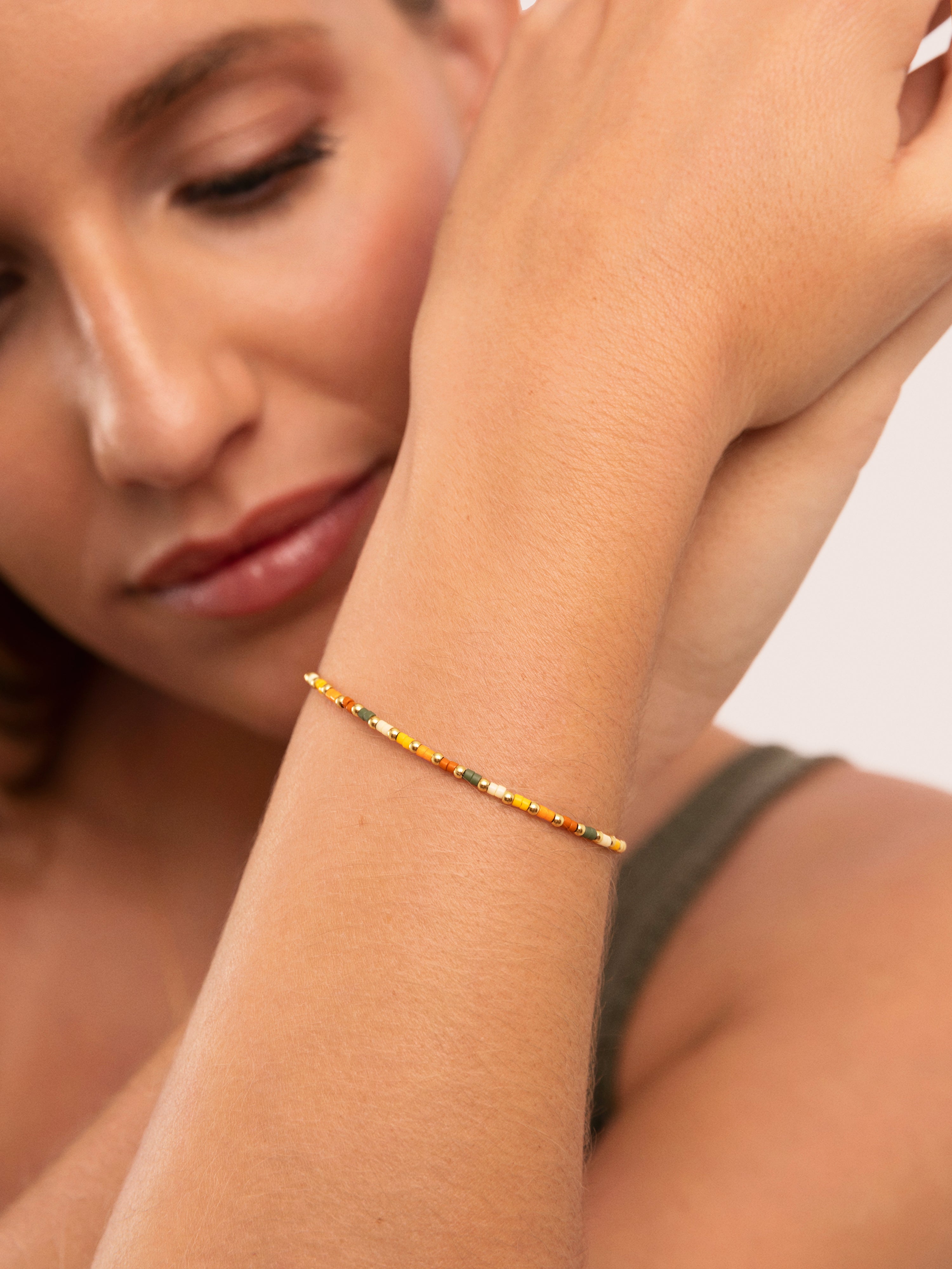 Pulsera Harvest Colors Acero Baño Oro