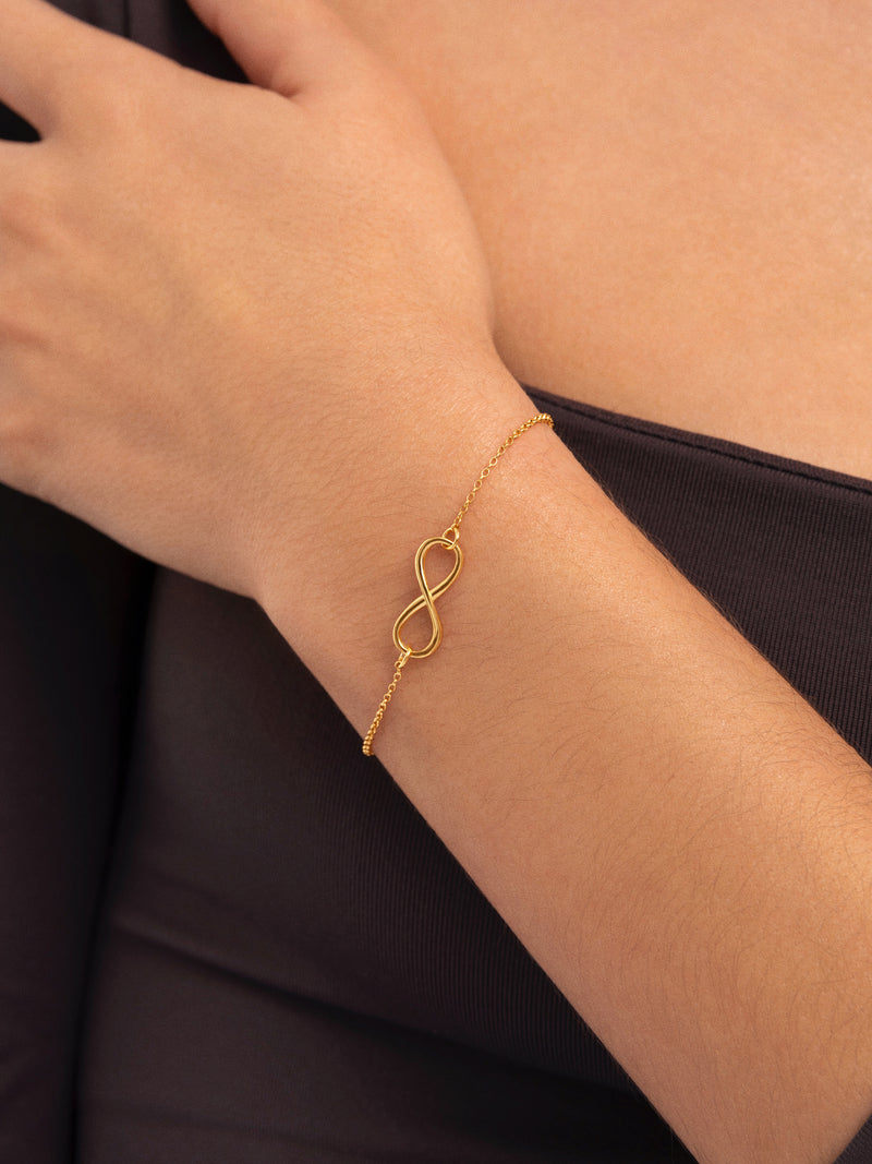 Pulsera Infinito Acero Baño Oro