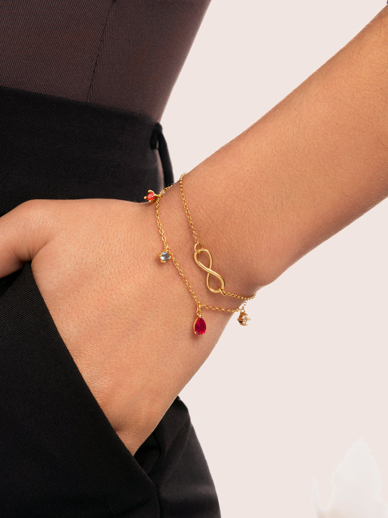 Cascade Colors Armband Silber, vergoldet