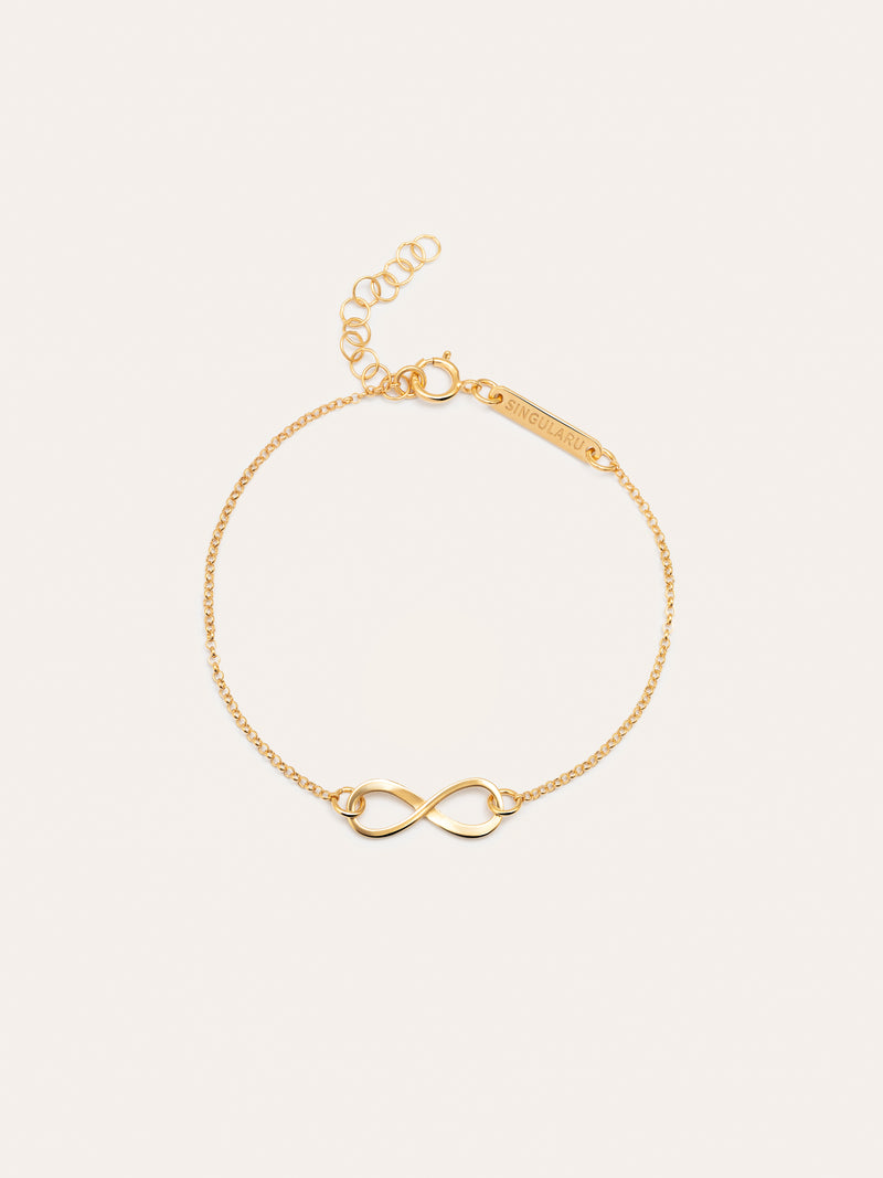 Pulsera Infinito Plata Baño Oro