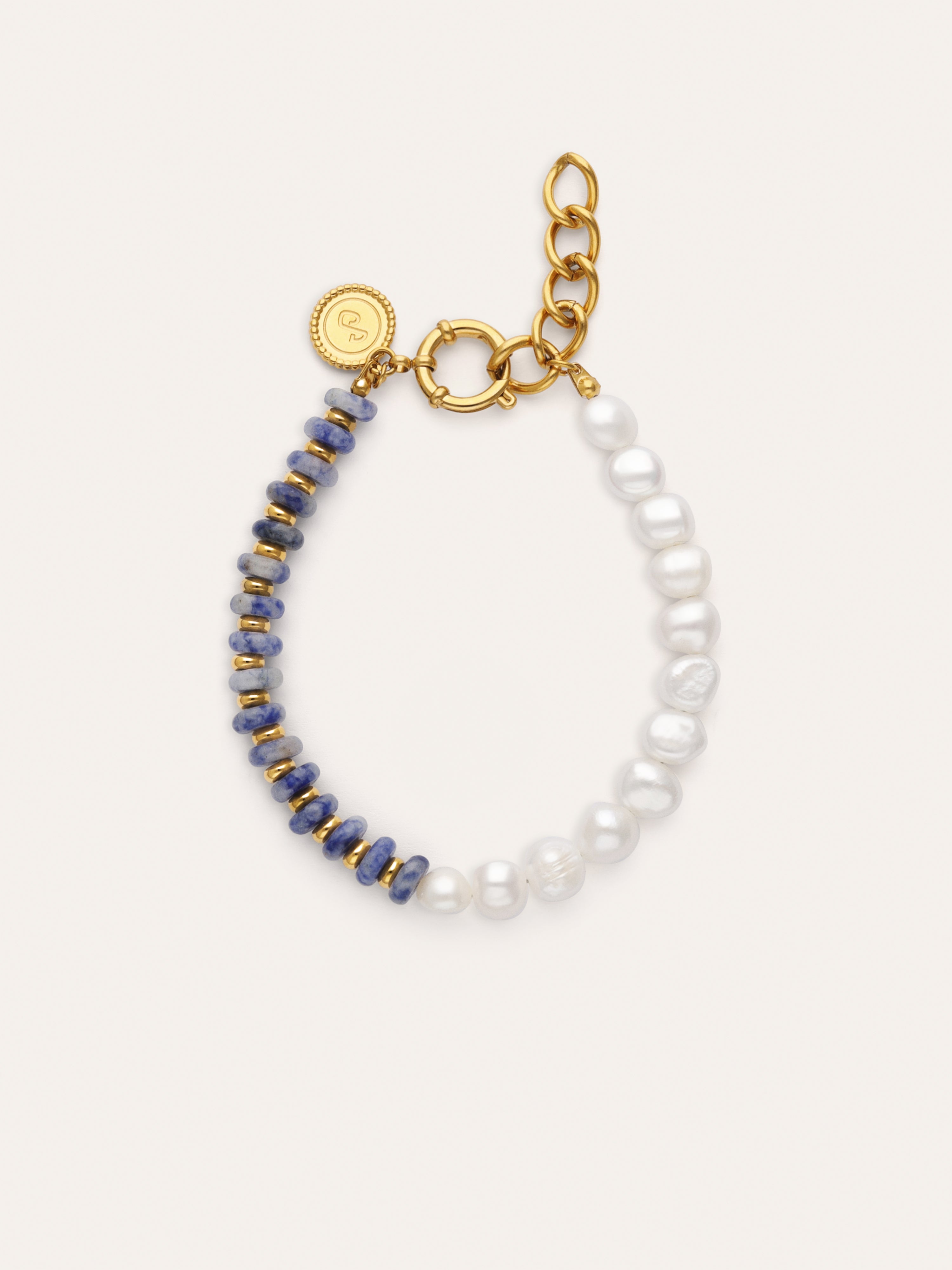 Pulseira Índigo Pearl Aço Banho Ouro