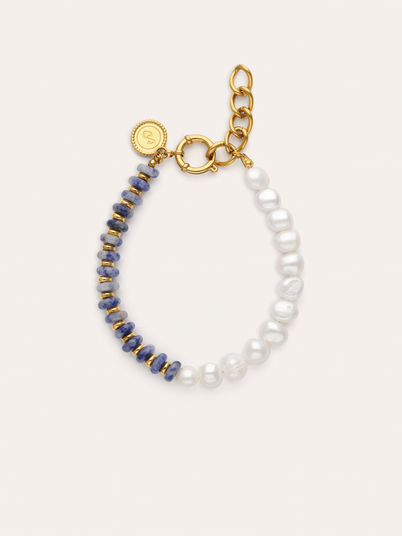 Pulseira Índigo Pearl Aço Banho Ouro