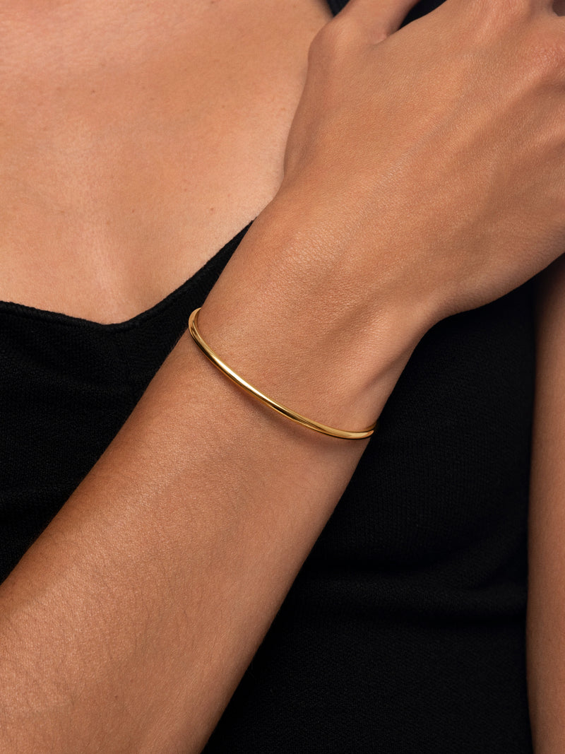 Bracelete Line Chain Aço Banho de Ouro