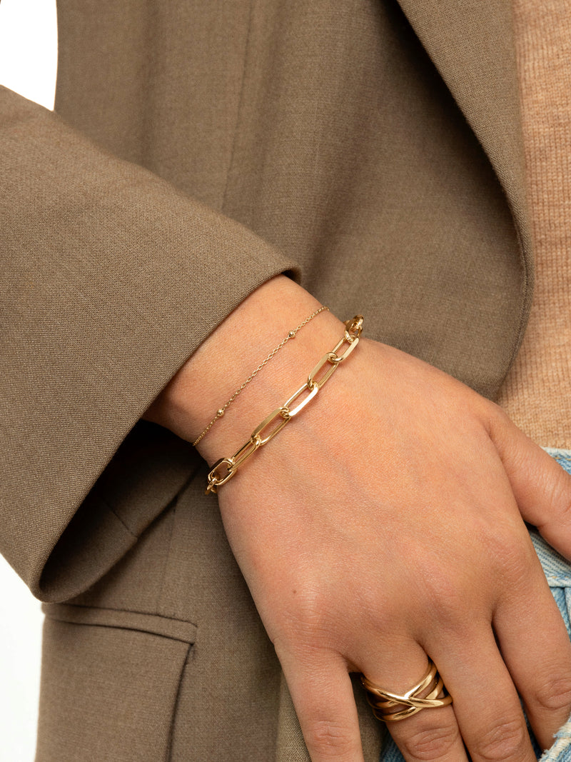 Link Armband, Edelstahl vergoldet