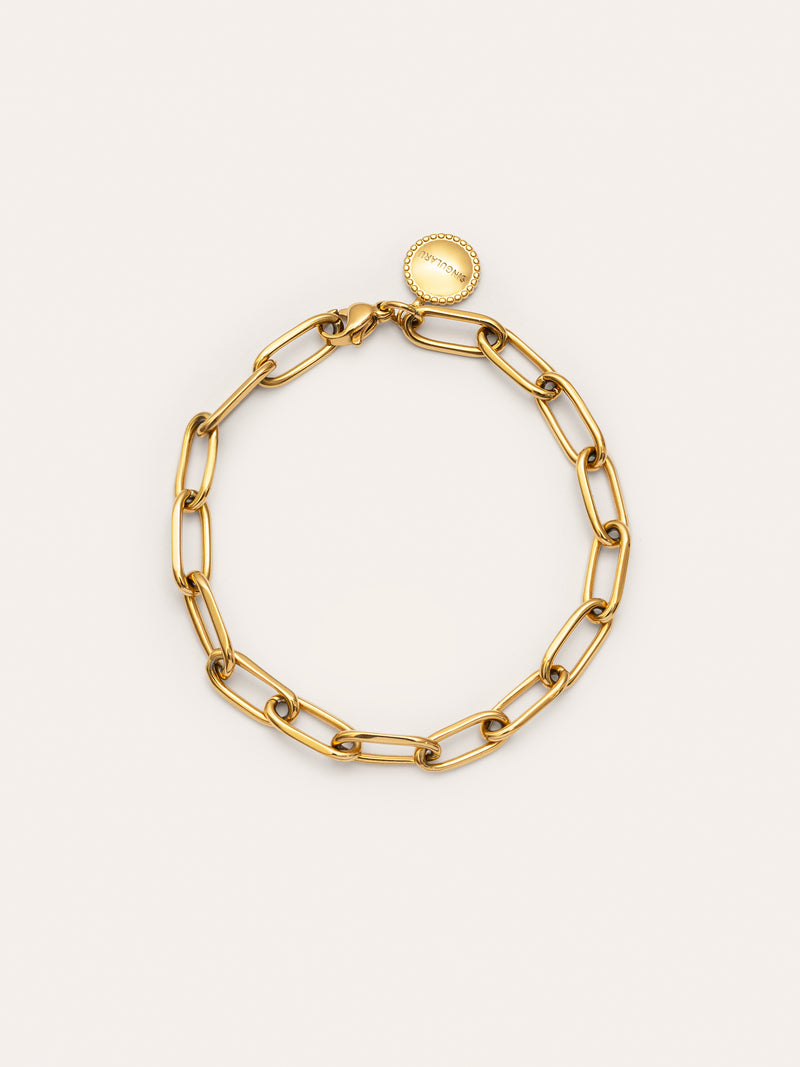 Link Armband, Edelstahl vergoldet