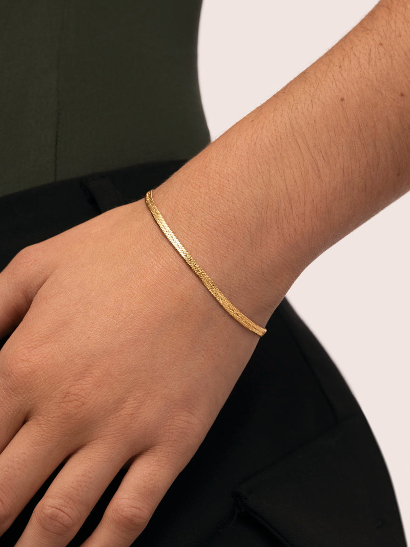 Pulsera Lisse Sparkling Acero Baño Oro