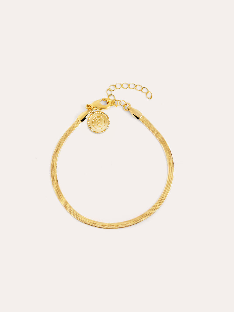 Lisse S Armband Edelstahl, vergoldet