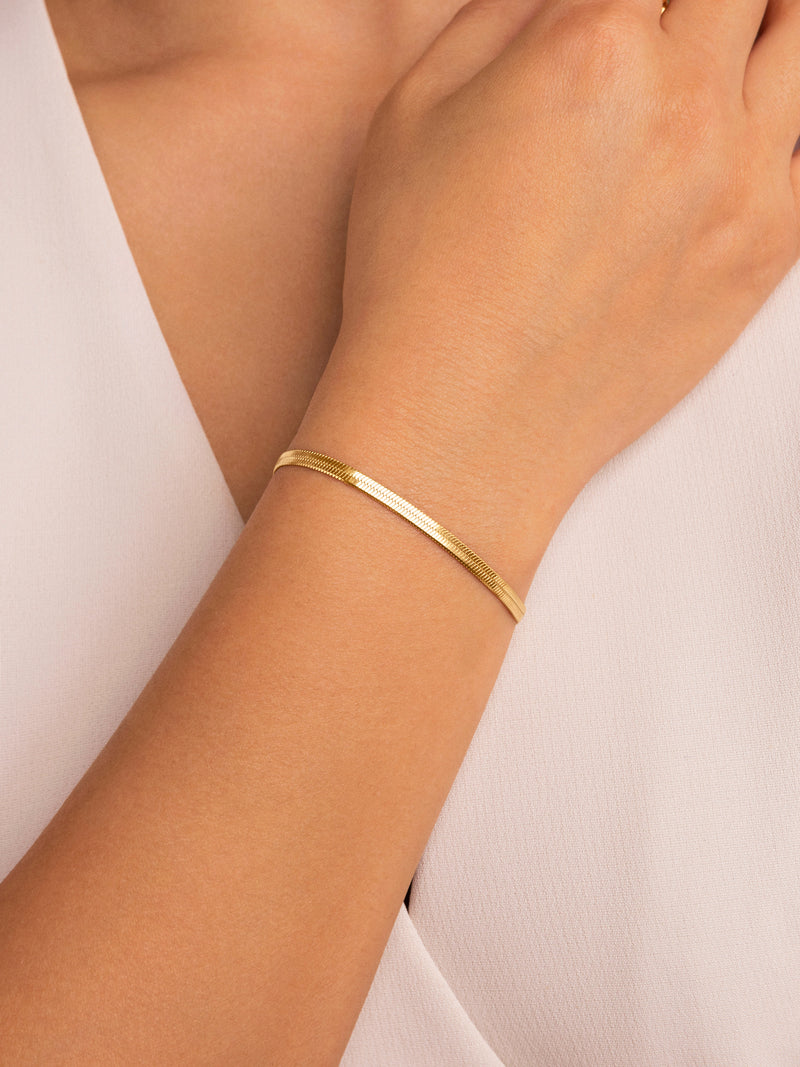 Lisse S Armband Edelstahl, vergoldet